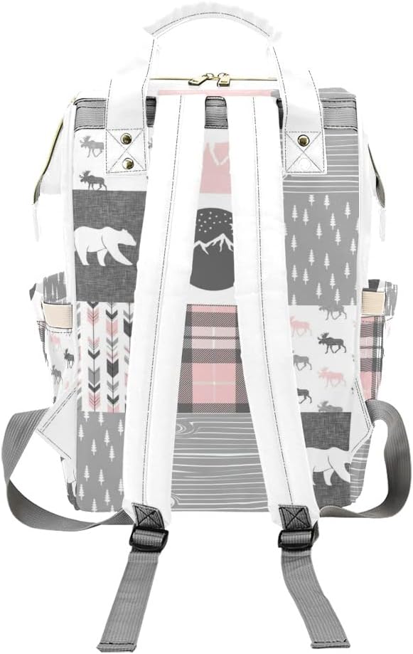 Antler Little Man Woodland – Bolsas de pañales a cuadros con nombre para mamá, mochila de lactancia, bolsas de bebé, regalos para mujeres, Multi 2,