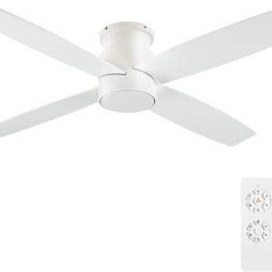 WINGBO Ventilador de techo CC de montaje empotrado de 52 pulgadas sin luces, 4 aspas reversibles, motor de CC ultra silencioso de 6 velocidades, WINGBO Ventilador de techo CC de montaje empotrado de 52 pulgadas sin luces, 4 aspas reversibles, motor de CC ultra silencioso de 6 velocidades,