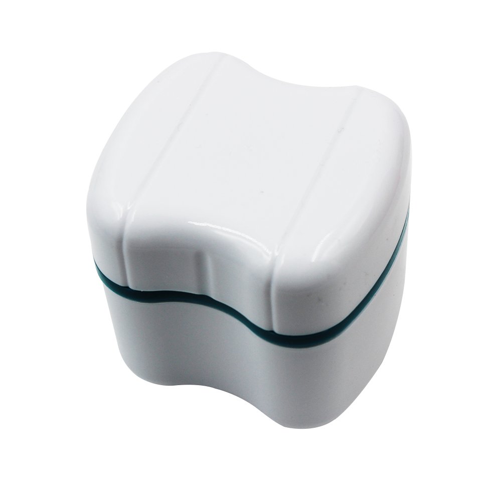 Taza de dentadura con colador, 1 caja de retención de cepillo de dentadura, estuche de dentadura con tapa, caja de baño de dentadura para limpiar,