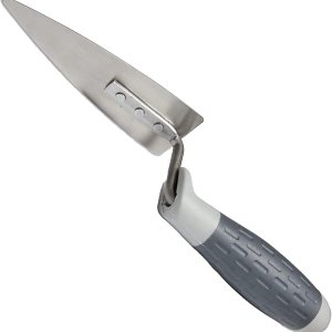 Paleta de albañilería con margen puntiagudo, herramientas de hormigón con mango de goma para trabajar para azulejos, albañilería, piso, paneles de Paleta de albañilería con margen puntiagudo, herramientas de hormigón con mango de goma para trabajar para azulejos, albañilería, piso, paneles de