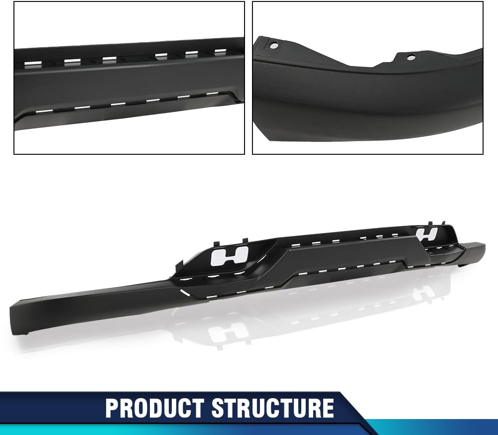 PIT66 Cenefa de parachoques delantero texturizada con agujeros de gancho de remolque compatible con Chevy Silverado 1500 2016-2018Silverado 1500 LD