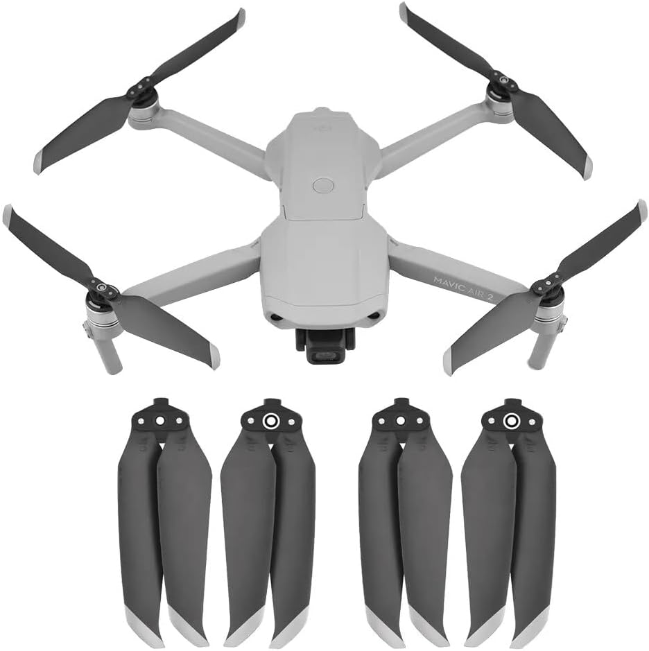 XNasu for D-JI Mavic Air 2AIR 2S Noise Reduction 7238F Propellers Quick Release Blade Replace Props Drone Accessories (Color  Golden)