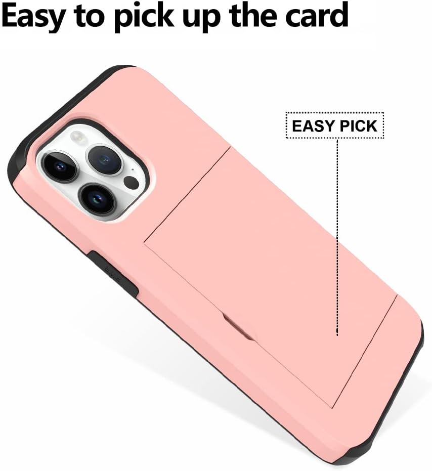 ZIYE Funda para iPhone 13 Pro Max con tarjetero, para iPhone 13 Pro Max, funda tipo cartera antiarañazos, doble capa, bolsillo oculto, a prueba de