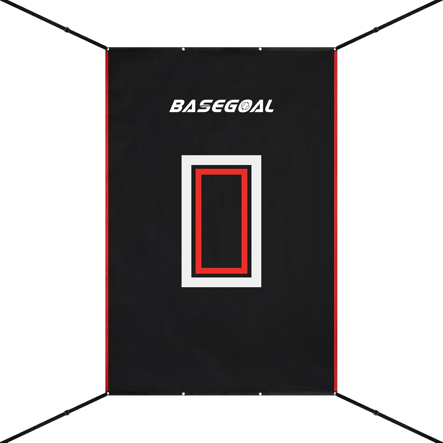 Respaldo de vinilo de 4 x 6 pies, respaldo de béisbol, jaula de bateo con zona de ataque e imagen de receptor para béisbol, sóftbol y protector de