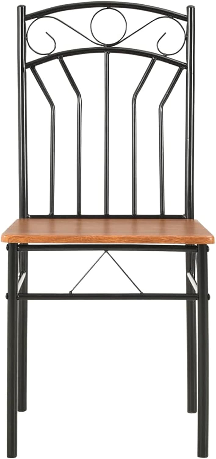 Tidyard 2 Piece Dining Chairs MDF Seat Steel Frame Armless Side Chair for Kitchen, Dining Room, Resturant, Living Room, 15.7 x 18.9 x 33.9 in