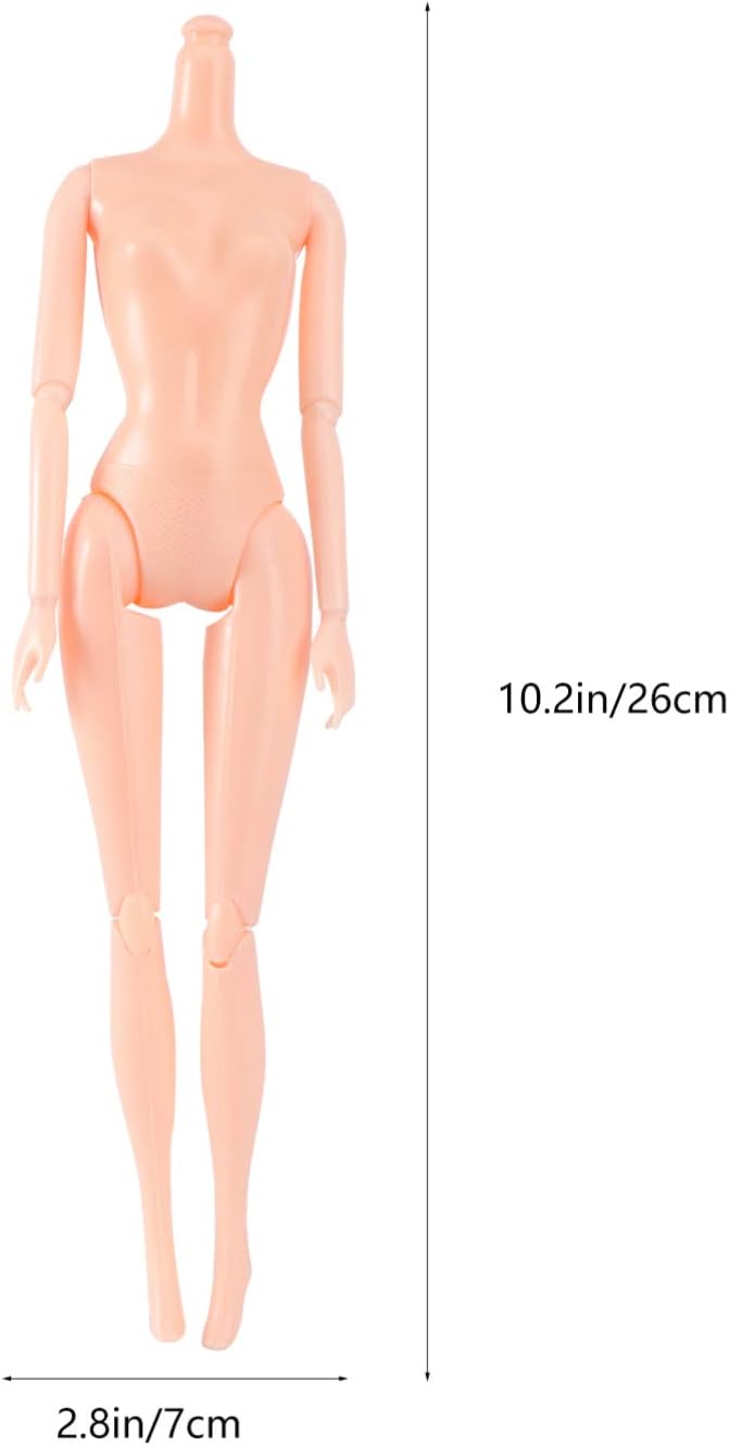 HEALLILY Cuerpo de muñeca de rompecabezas, 3 piezas, cuerpo de muñeca de plástico desnudo, cuerpo de muñeca desnuda, muñeca de bricolaje, muñeca