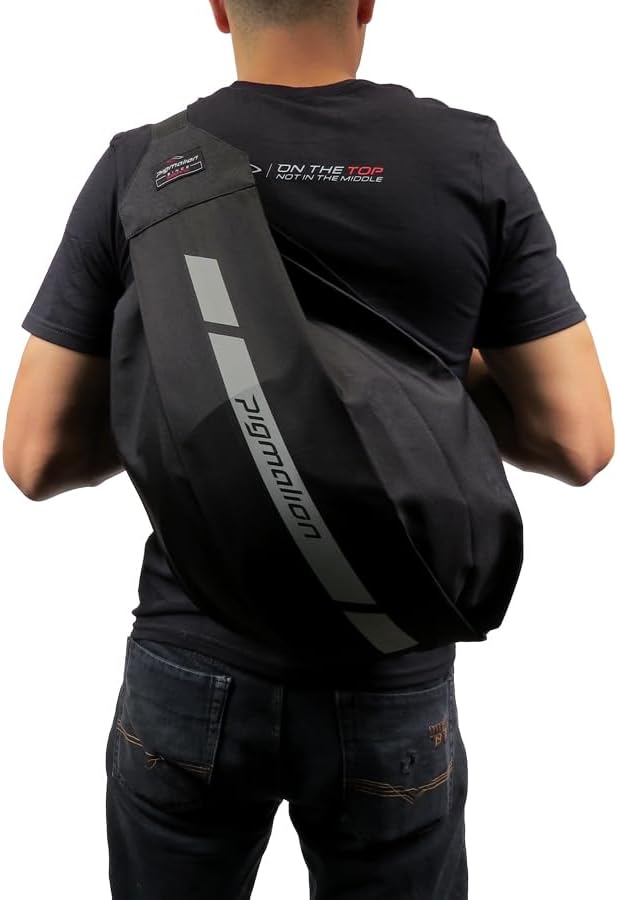 Pigmalion Bolsa para casco de motocicleta  Cinturón innovador y plegable para llevar casco  La alternativa de mochila inteligente para motocicleta