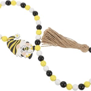IMIKEYA Abeja Festival de cuentas de madera Cadena de cuentas de día de la abeja Guirnaldas de madera Día de la abeja Guirnalda de madera de IMIKEYA Abeja Festival de cuentas de madera Cadena de cuentas de día de la abeja Guirnaldas de madera Día de la abeja Guirnalda de madera de