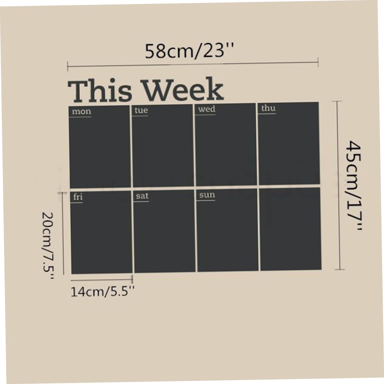MAGICLULU Calendario de 3 meses, pizarra de tiza semanal, menú, letrero de pizarra de acrílico para pared, comida, suministros escolares para niños,