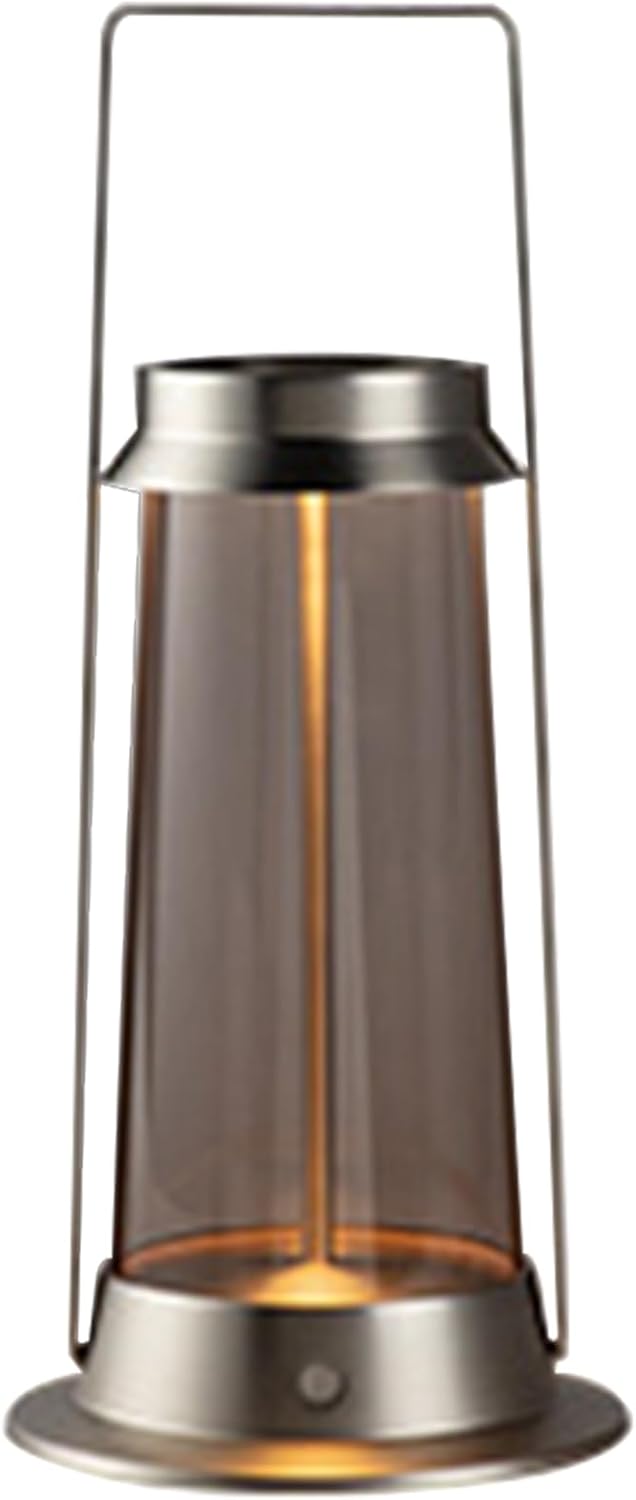 Portable Metal Table Lamp for IndoorOutdoor ,Rechargeable Cordless LED Lamp, 3-Colour Infinitely Dimming Battery Powered Small Desk Lamp,