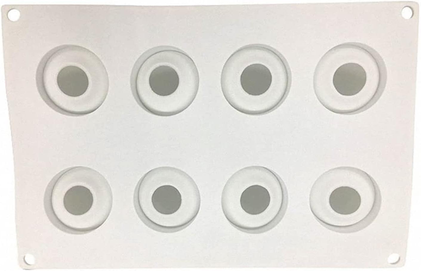 FVVMEED Moldes de silicona para huevos de Pascua con 8 cavidades, molde de mousse para tartas, molde antiadherente 3D para hornear, postre, pastel