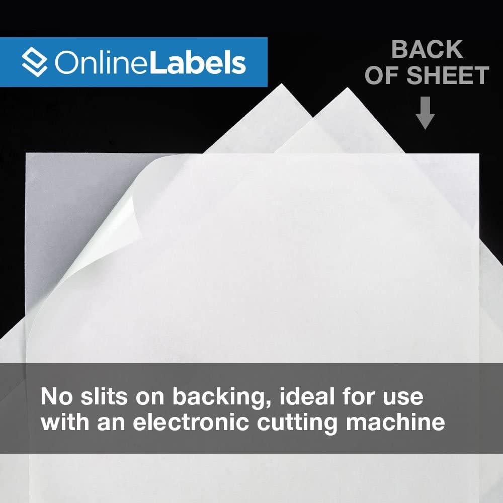 Papel adhesivo mate mate impermeable de 8.5 x 11 pulgadas (solo impresoras láser) – 10 hojas – Etiquetas de hoja completa – OnlineLabels