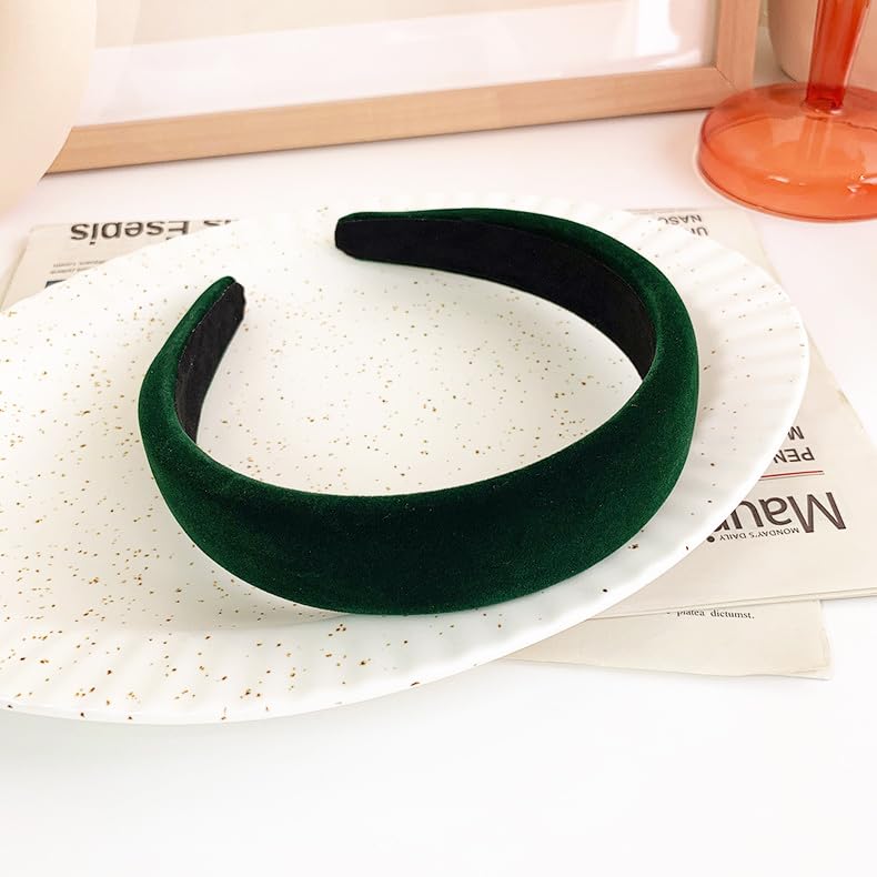 Lvyeer Diademas anchas de terciopelo para mujer, diademas suaves para mujer, diademas de moda para mujeres y niñas, cintillo antideslizante para