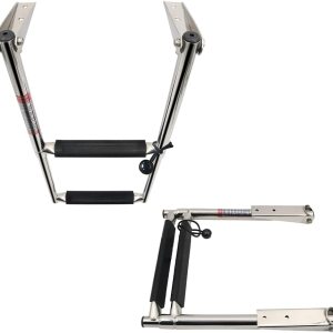 Haida Escalera telescópica de 2 escalones para lanchas de acero inoxidable, escalera portátil de 2 escalones, para barco marino, yate, muelle de Haida Escalera telescópica de 2 escalones para lanchas de acero inoxidable, escalera portátil de 2 escalones, para barco marino, yate, muelle de