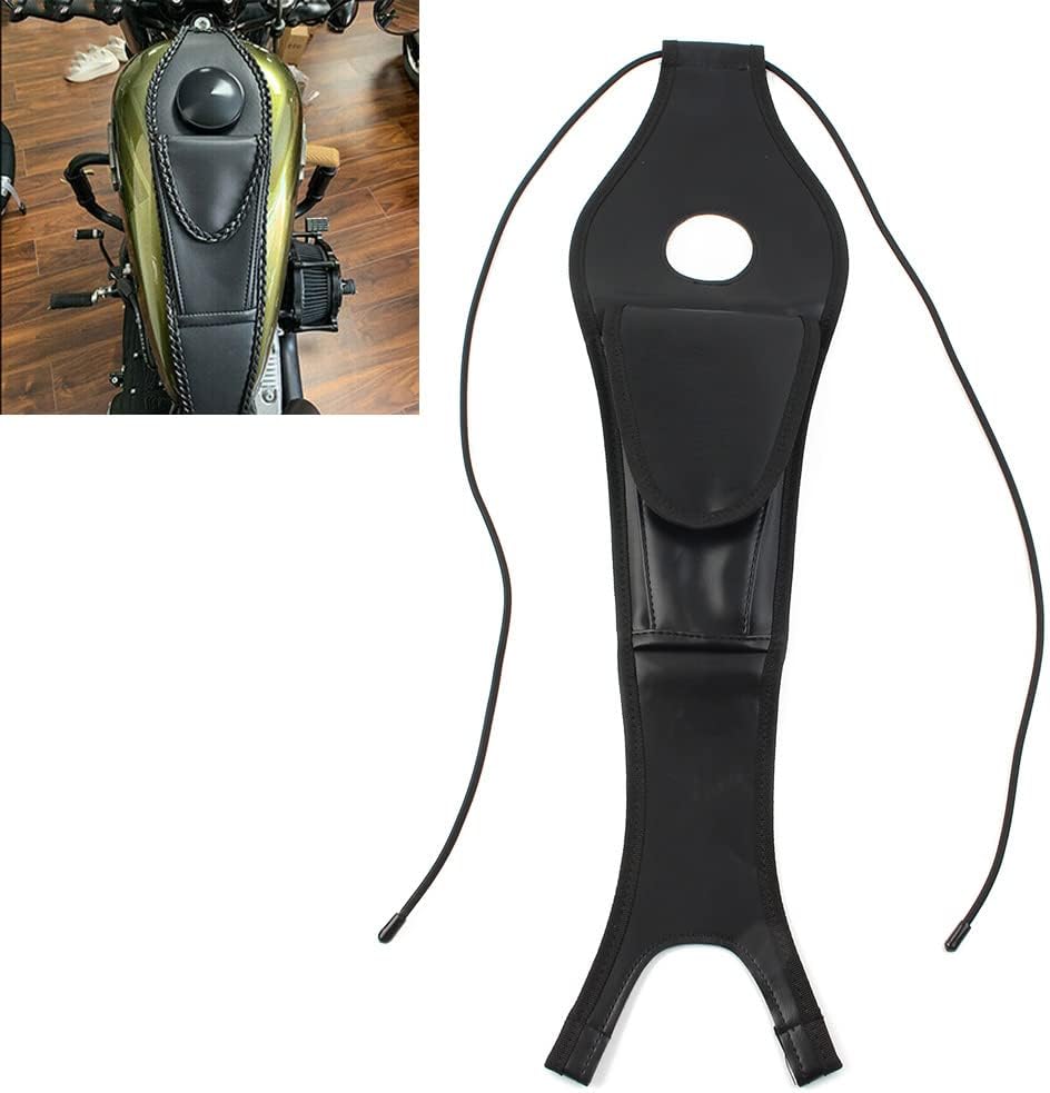 DAMAI motocicleta cuero PU tanque combustible babero Wbolsa tanque de gas bolsa de almacenamiento para Sportster XL883 XL1200 2004 más tarde con