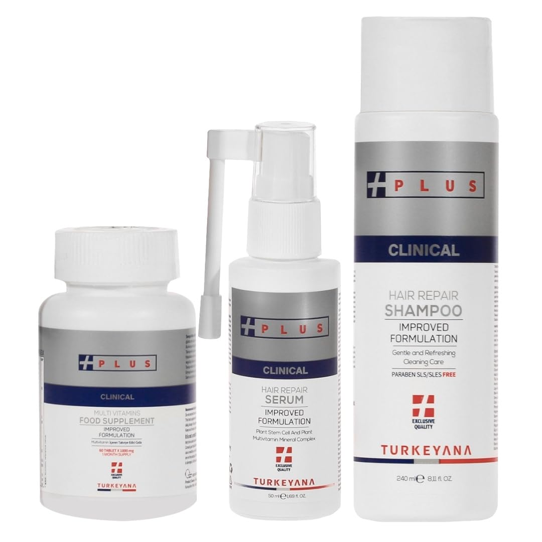 Suero de reparación de cuidado de Clinic, multiusos, champú para pérdida de cabello X paquete de 1 mes, acondicionador, kit de tinte para el