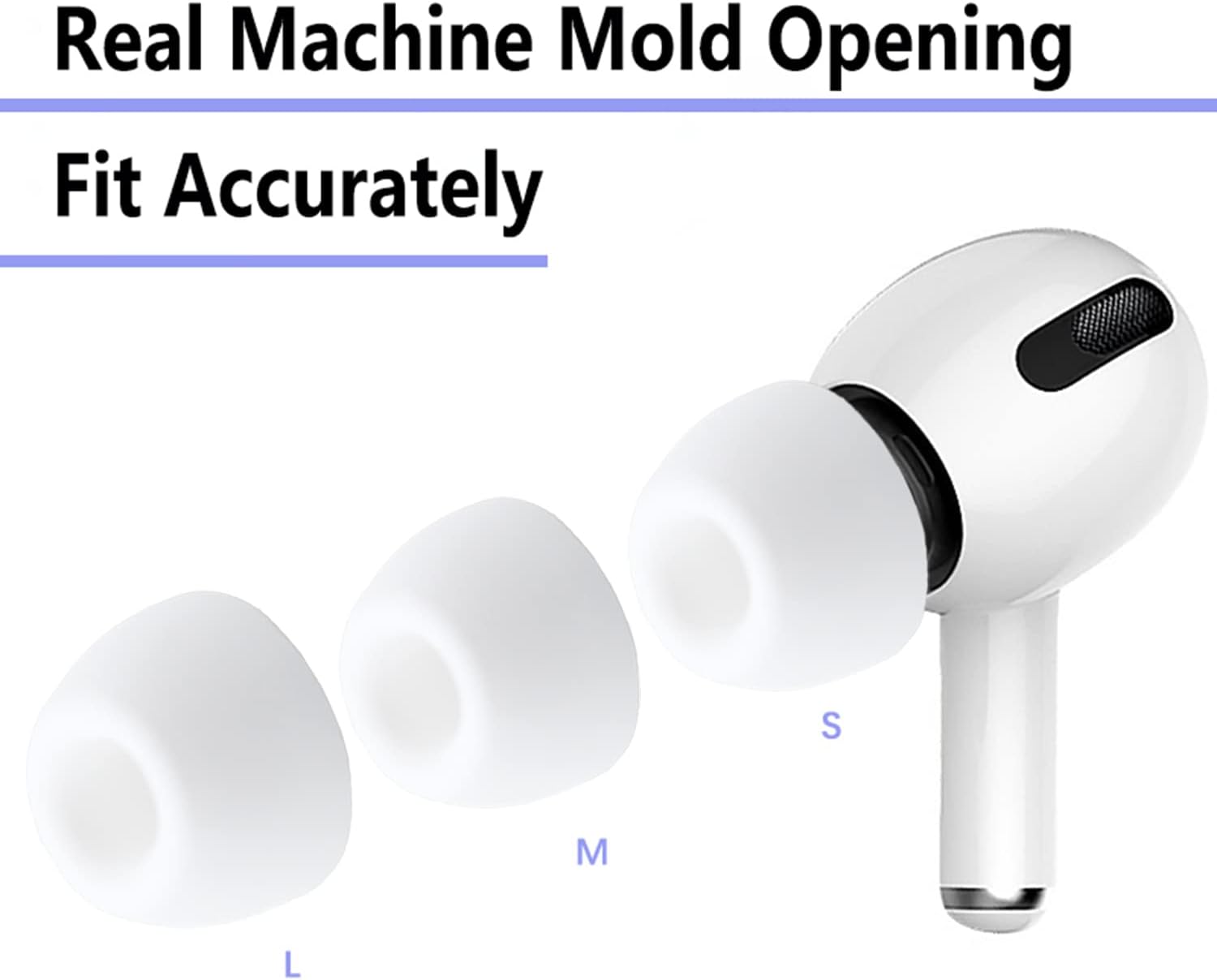 3 pares de auriculares de repuesto con orificio de reducción de ruido, tapones de silicona suave, compatibles con auriculares Bluetooth Airpods Pro