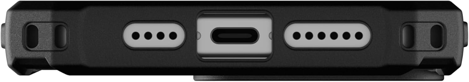 URBAN ARMOR GEAR UAG – Funda compatible con iPhone 15 Pro Max de 6.7 pulgadas, Pathfinder transparente cenizanegro, imán integrado compatible con
