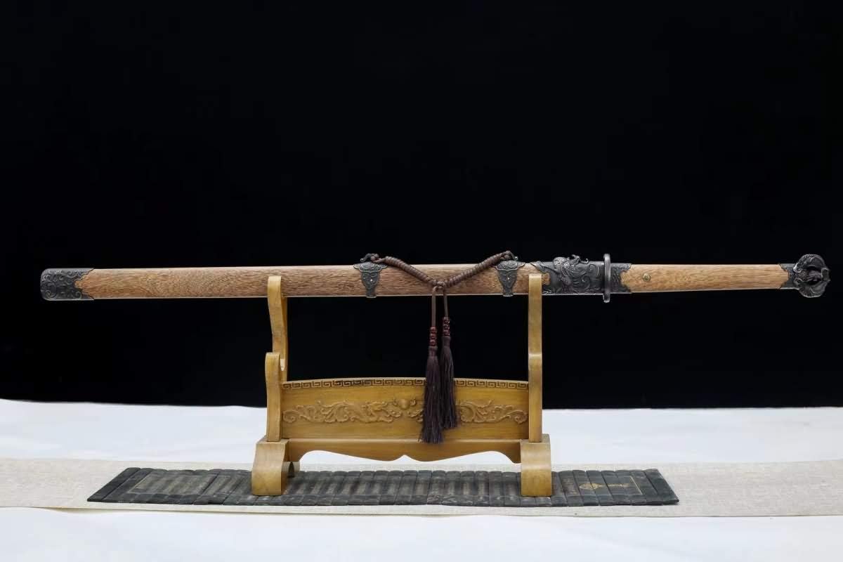 Han dao Sword Real (cuchillas forjadas de acero de alto carbono, vaina de palisandro) Práctica, espada china