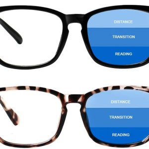 Henotin Paquete de 2 lentes de lectura multienfoque progresivos con bloqueo de luz azul para mujeres y hombres, bisagra de resorte multifocal para Henotin Paquete de 2 lentes de lectura multienfoque progresivos con bloqueo de luz azul para mujeres y hombres, bisagra de resorte multifocal para
