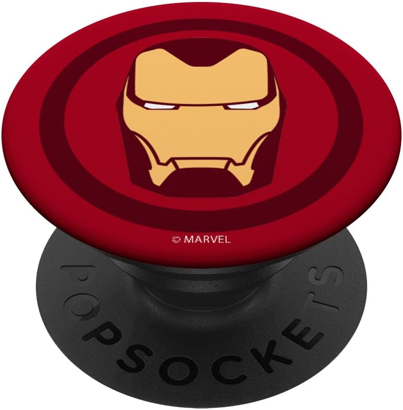 Marvel Avengers Iron Man Portrait PopSockets – Soporte para teléfonos y tabletas, Negro