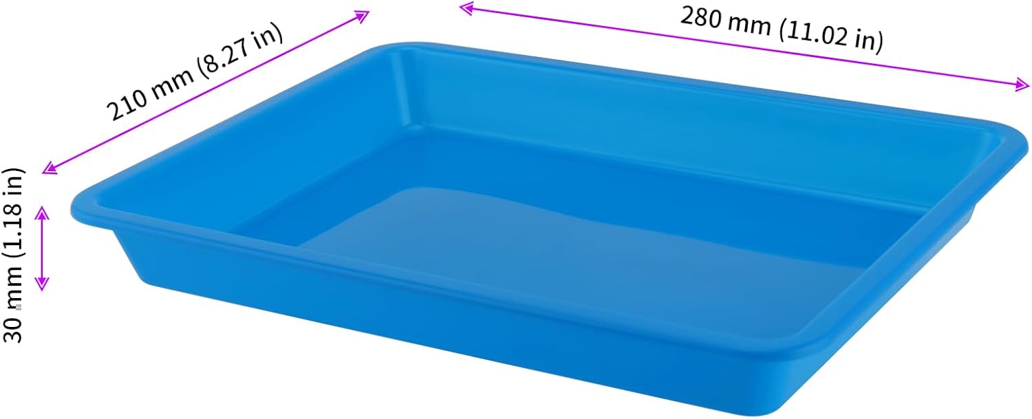 15 bandejas de plástico para arte, bandejas de actividades para el aula, bandejas coloridas para el aula, bandeja de actividades de plástico para