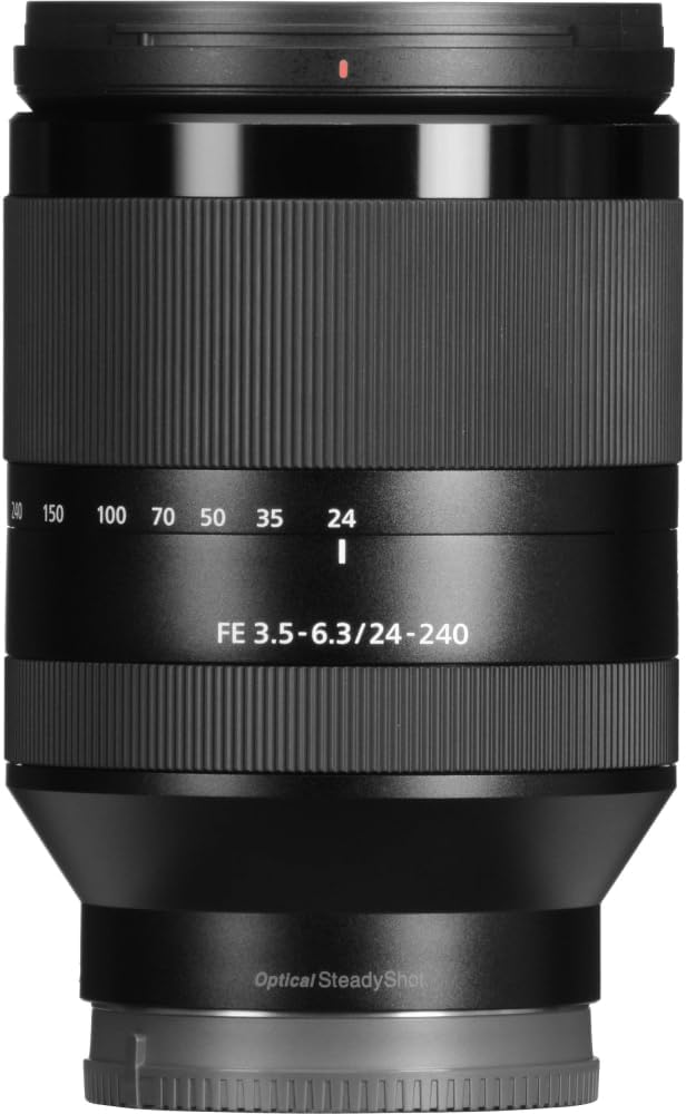 Sony Lente FE OSS de 0.945-9.449 in f3.5-6.3 con filtro UV de 3.031 in + kit de limpieza de cámara de 5 piezas + bolígrafo de lente de limpieza +