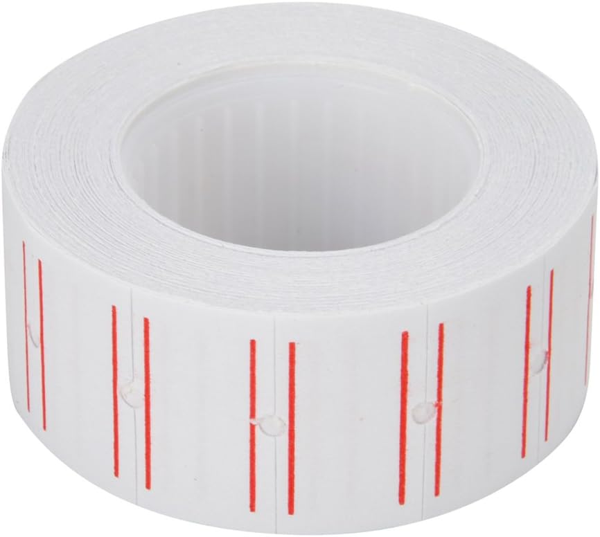 MFLABEL 12 Rollos 7200pcs Etiquetas Blancas Precio Pistola para Mx-5500