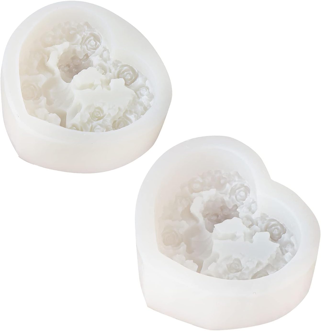 Molde de vela de corazón de amor, molde de silicona para velas de bebé, molde de jabón hecho a mano, moldes de caramelo de fondant, herramienta de