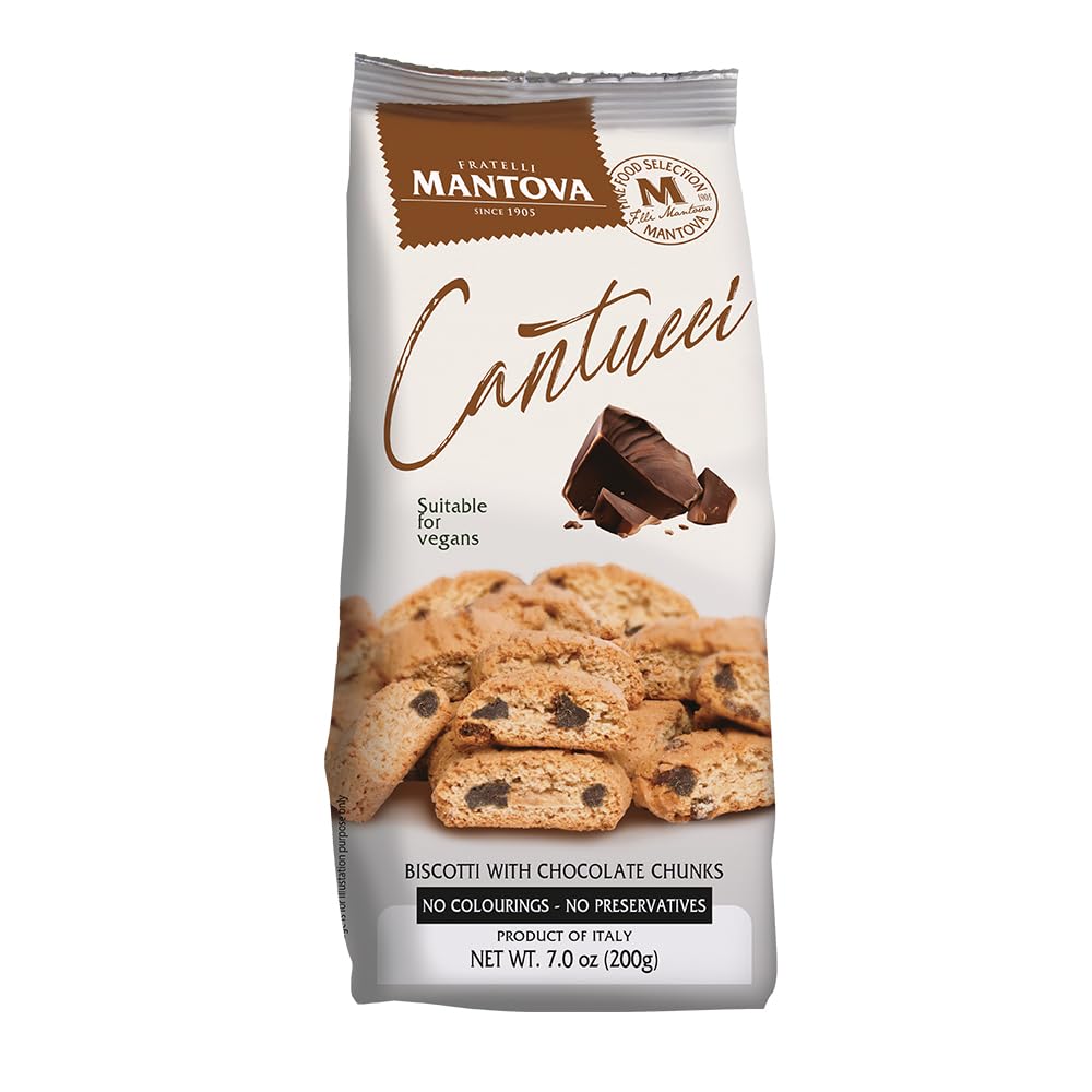Mantova Cantucci – Juego variado, 7 onzas (paquete de 3), producto de Italia, tradicional biscotti crujiente dos veces horneado con almendras,