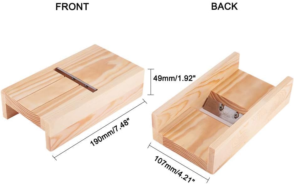 PH PandaHall Jabones de madera Beveler Planer Velas Cortador de pan Molde Biselador Hoja afilada Jabón Vela Molde Cortador Cortador de Queso