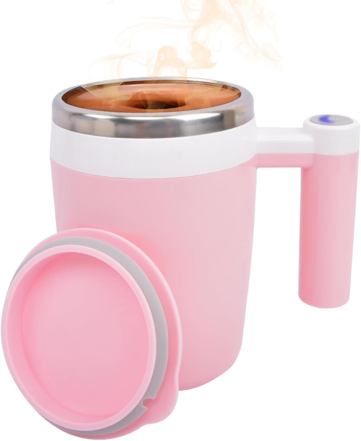 KittBaby – Taza de café autoagitable, taza mezcladora magnética automática de acero inoxidable recargable para café, té, leche y cacao, taza