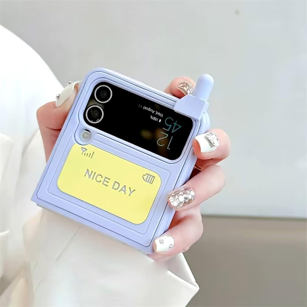 Funda protectora para Samsung Galaxy Z Flip 4 Kawaii para mujer, funda protectora para niñas para Samsung Galaxy Z Flip 4, diseño a prueba de