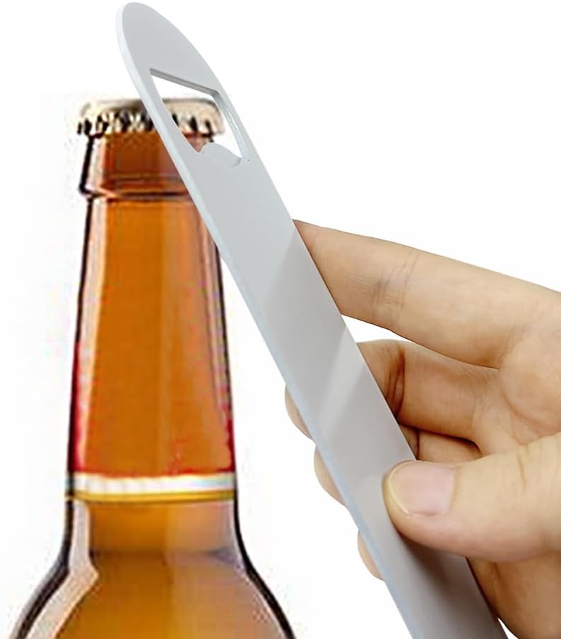 Abrebotellas plano de acero inoxidable para sublimación, 7 x 1.57 pulgadas, abridor de cerveza en blanco para bar, cocina, restaurante, regalos