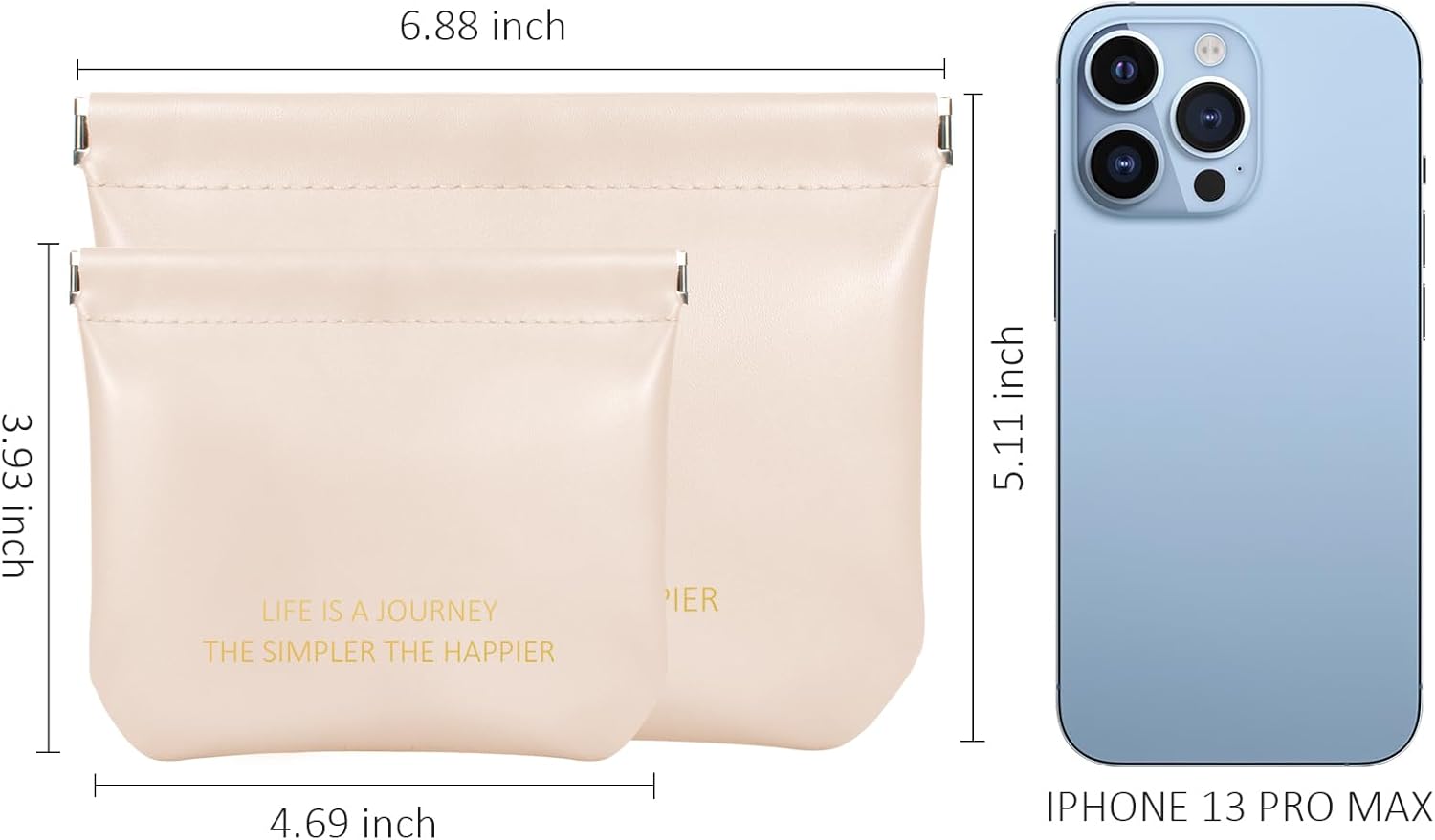 2 mini bolsas de maquillaje para bolso, bolsa de maquillaje de bolsillo pequeño, bolsa de viaje para cosméticos, bolsa de viaje impermeable, sin