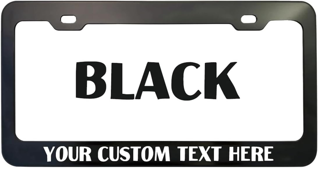 Marco de matrícula personalizado, personaliza tu propio texto, accesorios de metal divertidos para automóvil, soporte para placa de matrícula