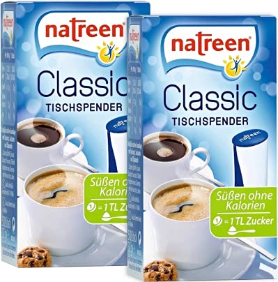 NATREEN Dispensador de mesa clásico 2×500 uds. – El edulcorante sin calorías para café y téPaíses Bajos