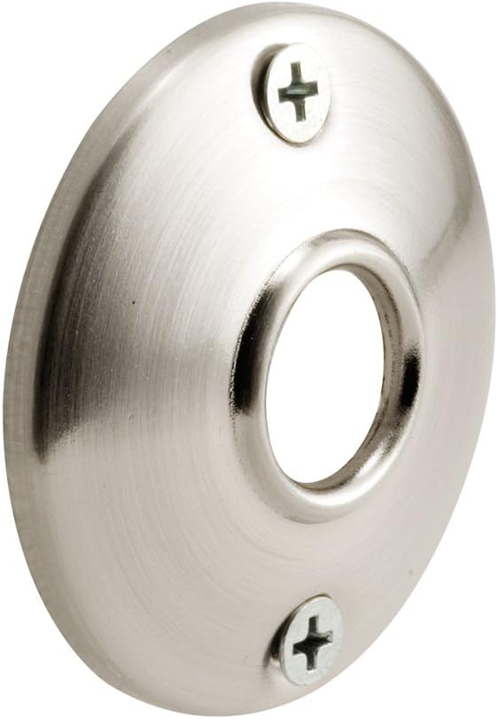 Defender Security E 2542 Rosetas para pomo de puerta, 2-12 pulgadas de diámetro exterior, acero, acabado de níquel satinado (paquete de 2)