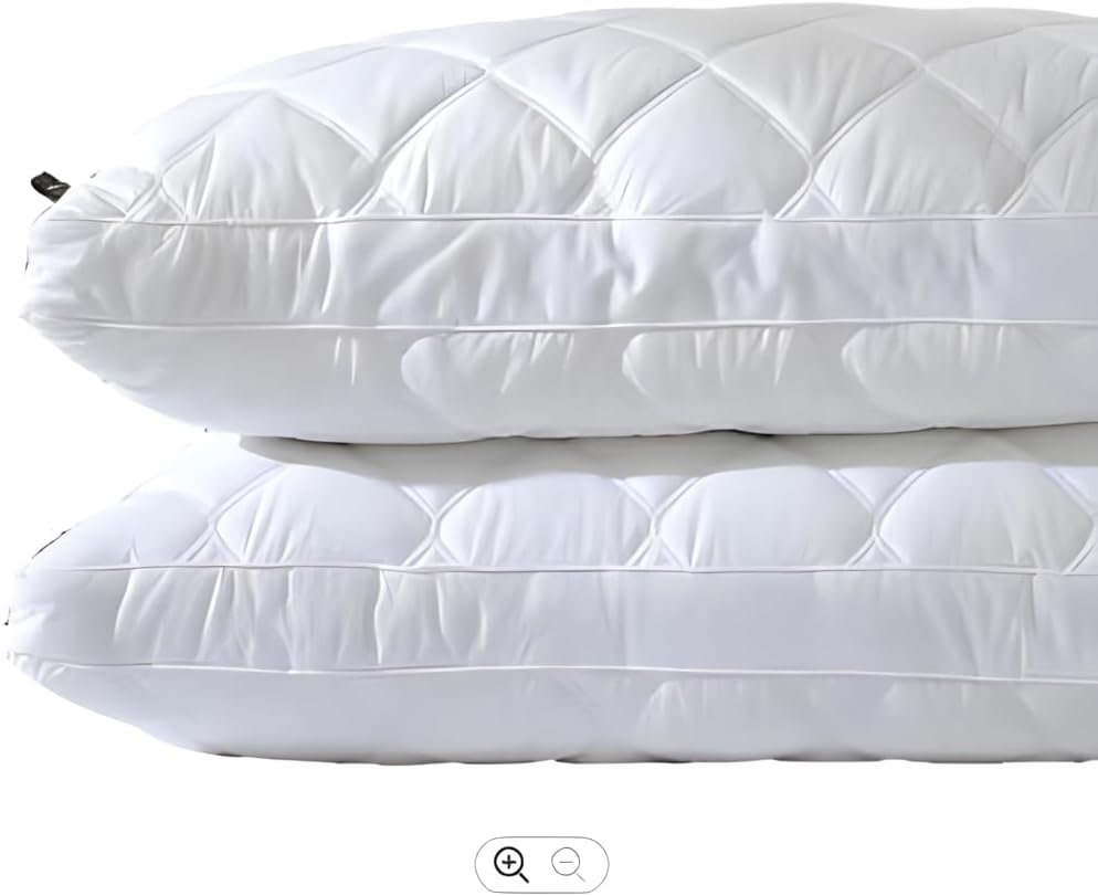 Almohada transpirable de 1 cama para dormir, almohada de dormir con relleno de microfibra y funda de algodón suave, almohada para dormir boca atrás