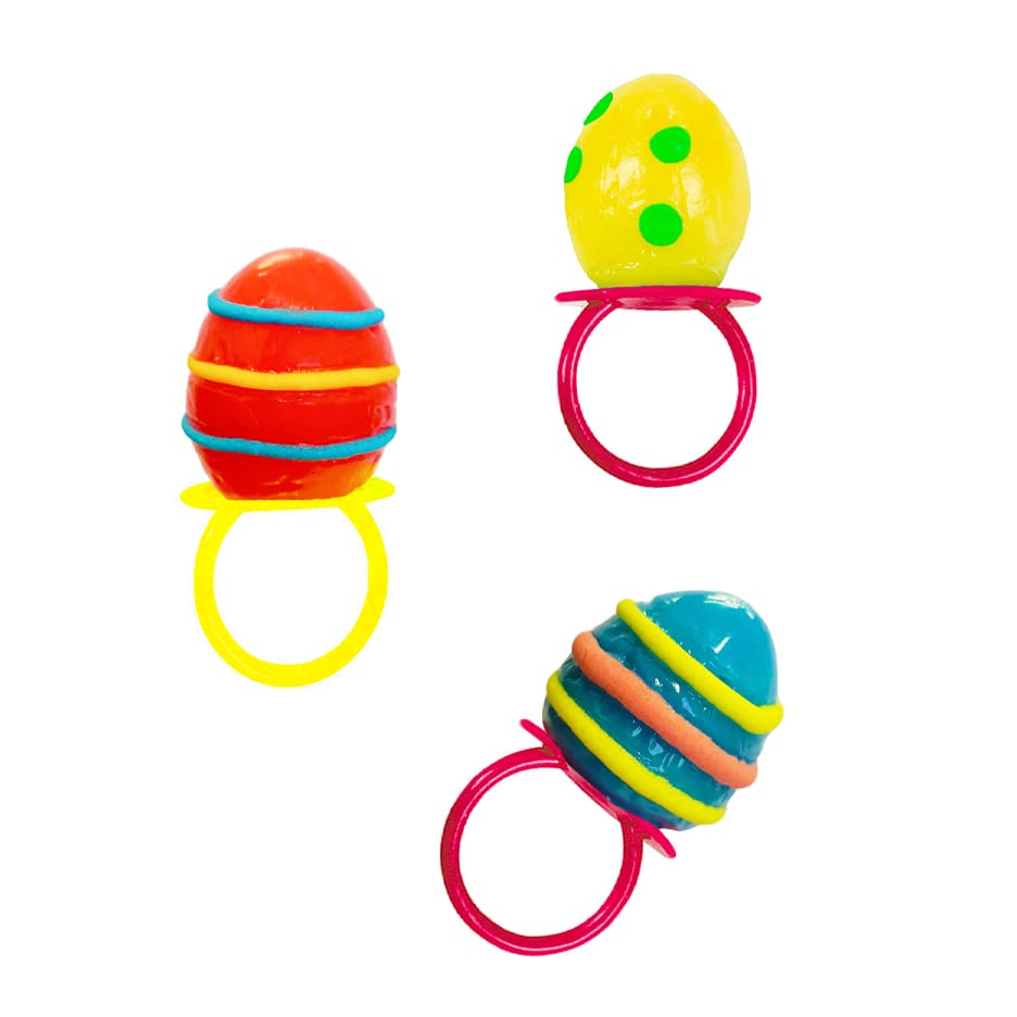 Fruidles Anillos de dulces de huevos de Pascua, caramelos duros, envueltos individualmente (paquete de 24)