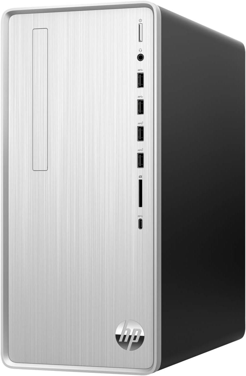 HP Pavilion Tower Desktop, AMD Ryzen 5 5600G, 32 GB DDR4 RAM, 1 TB PCIe SSD, lector de tarjetas SD, VGA, HDMI, Wi-Fi 6, KB y mouse con cable,