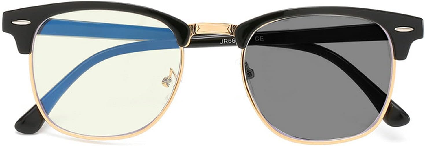minclTransition Fotocromático Gafas de lectura para hombres mujeres claro gafas de sol lectores UV400 retro remache cuadrado Gafas marco