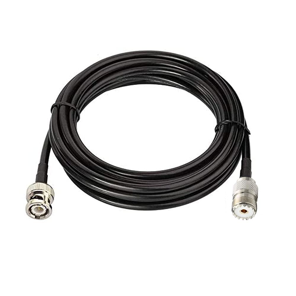 Cable adaptador de antena de radio BNC macho a UHF hembra SO239 CB Cable adaptador RG58 Coaxial Cable de puente para vehículo Radio CB Radio