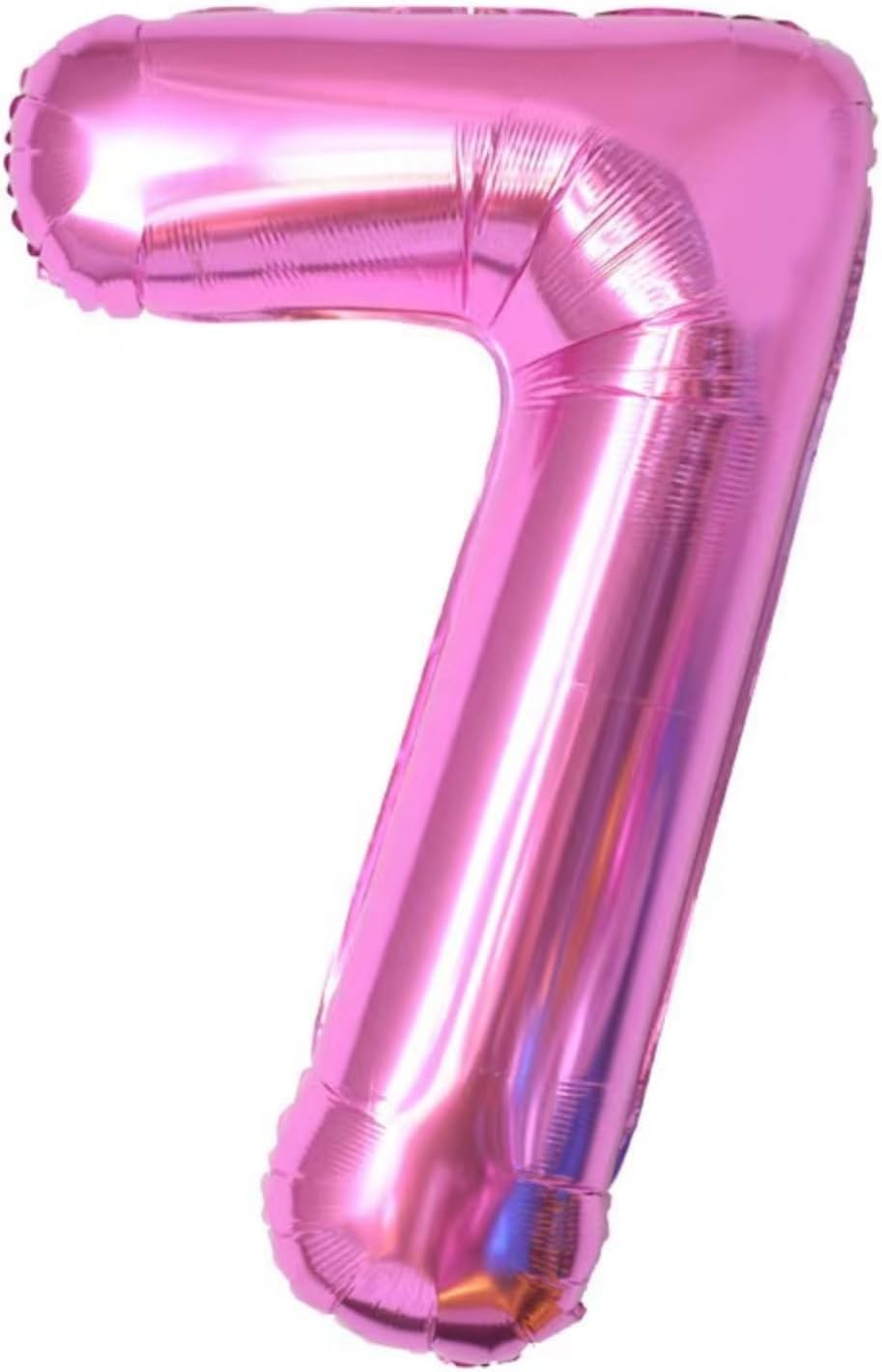 Juego de globos rosas del número 7 de 40 pulgadas y mini globos de princesa, globos de cumpleaños de helio para niños, decoraciones de cumpleaños de