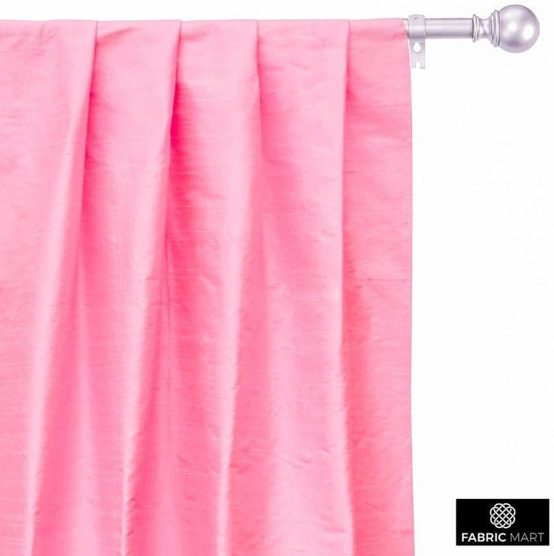 Tela de seda 100% pura rosa claro por The Yard, 41 pulgadas o 40.9 in de ancho, 1 yarda continua tela de seda rosa, tela de tapicería de vestido de