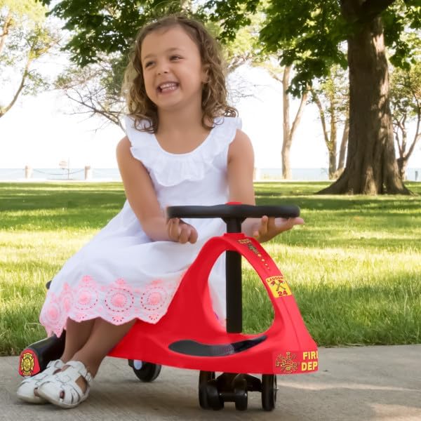 Wiggle Car – Juguete de paseo en ambulancia para edades de 3 años en adelante, sin baterías, engranajes o pedales, simplemente gira, mueve y ve por