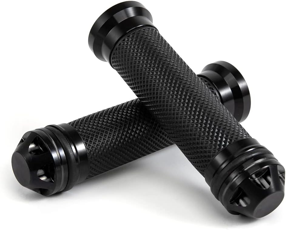 Hand Grips 78” 22mm Aluminum and Rubber Gel Handlebar Grip Non Slip Universal Motorcycle Grips for Motorbike