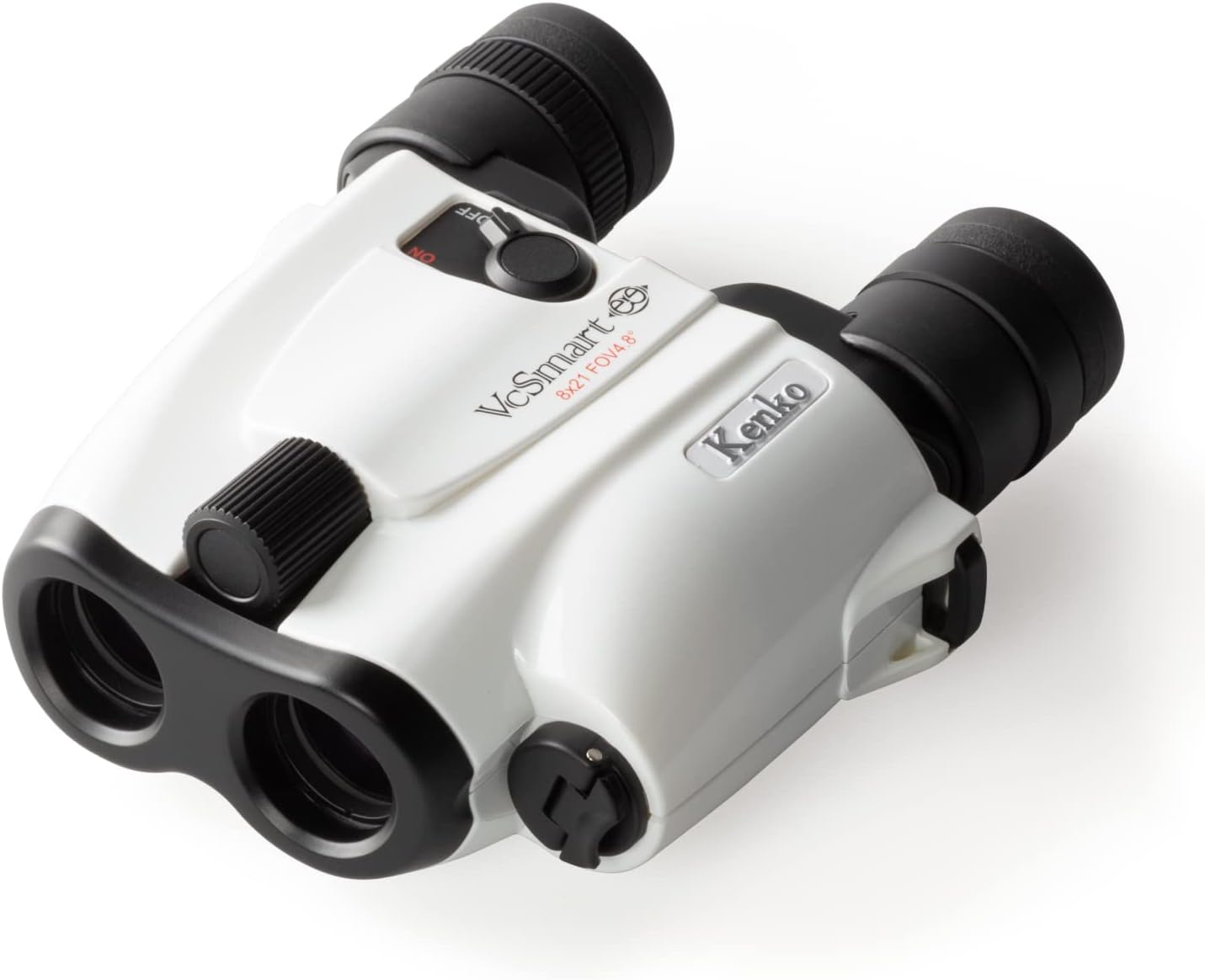 Kenko Binocular de estabilización de imagen VcSmart Compact White 8×21, multicapa completa, para deportes, caza, observación de pájaros, deportes