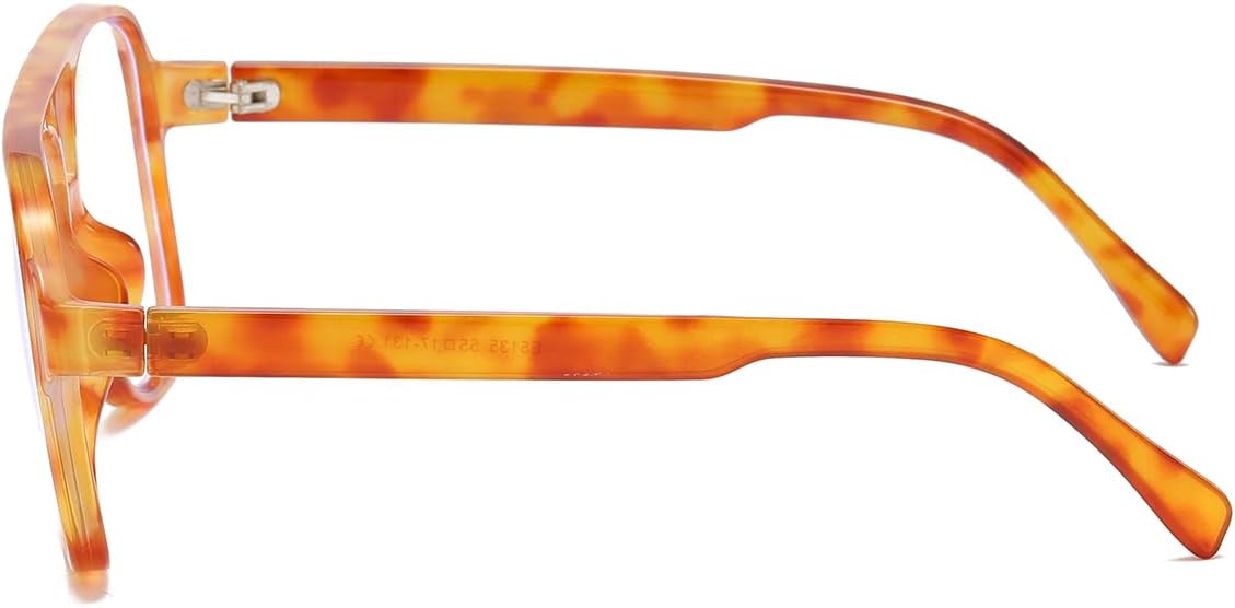 JOVAKIT Gafas de aviador con luz azul para mujeres y hombres, moda retro de los años 70, marco de aviador, gafas de ojo para computadora, antifatiga