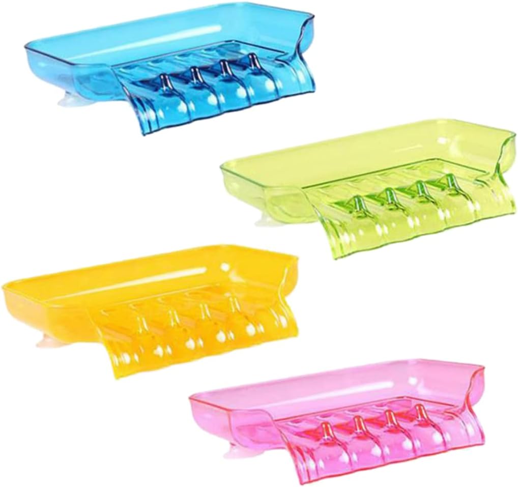 Cabilock Soporte para jabón resistente, 8 piezas, jabonera de baño, soporte para esponja, cesta de jabón, soporte de jabón ligero y colorido